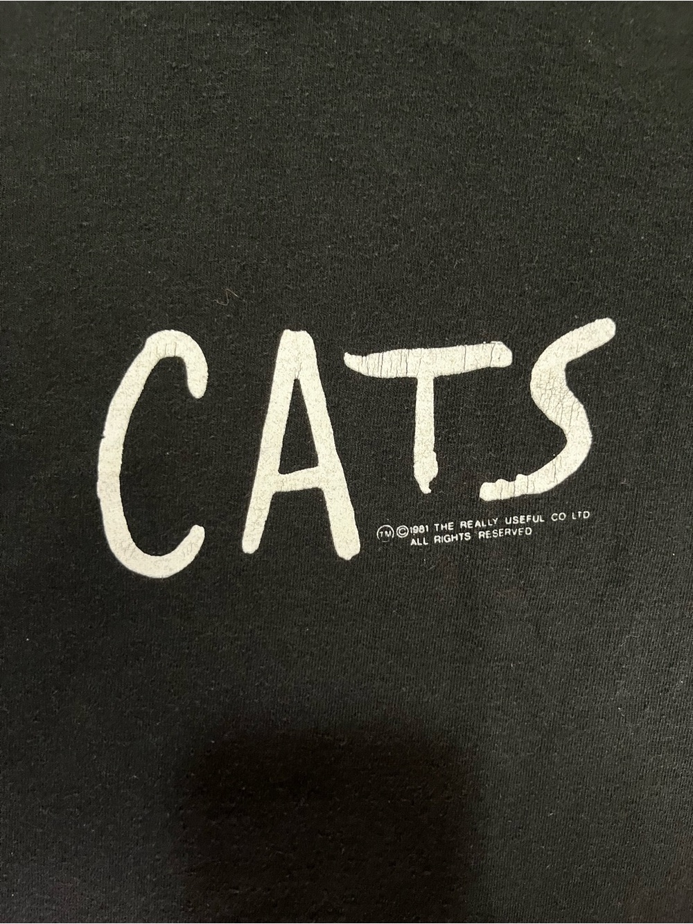 Vintage Cats Musical T Shirt Broadway Theater Cat Eyes Double Sided USA Made - Picture 6 of 10